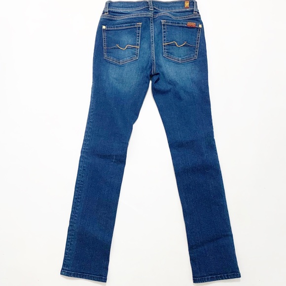 7 For All Mankind Girls Straight Leg Jeans SZ 12 - Picture 5 of 7